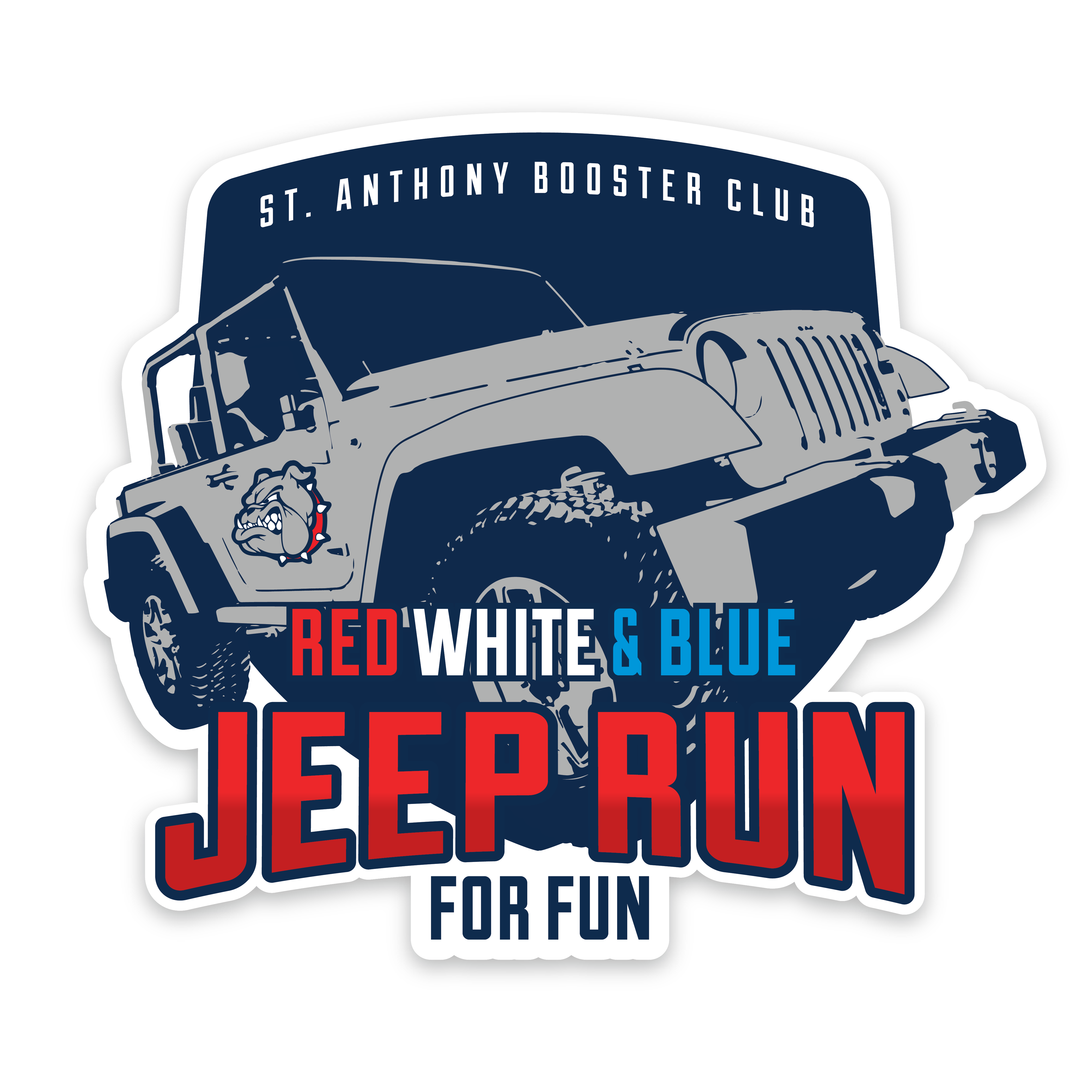 Red White & Blue Jeep Run for Fun